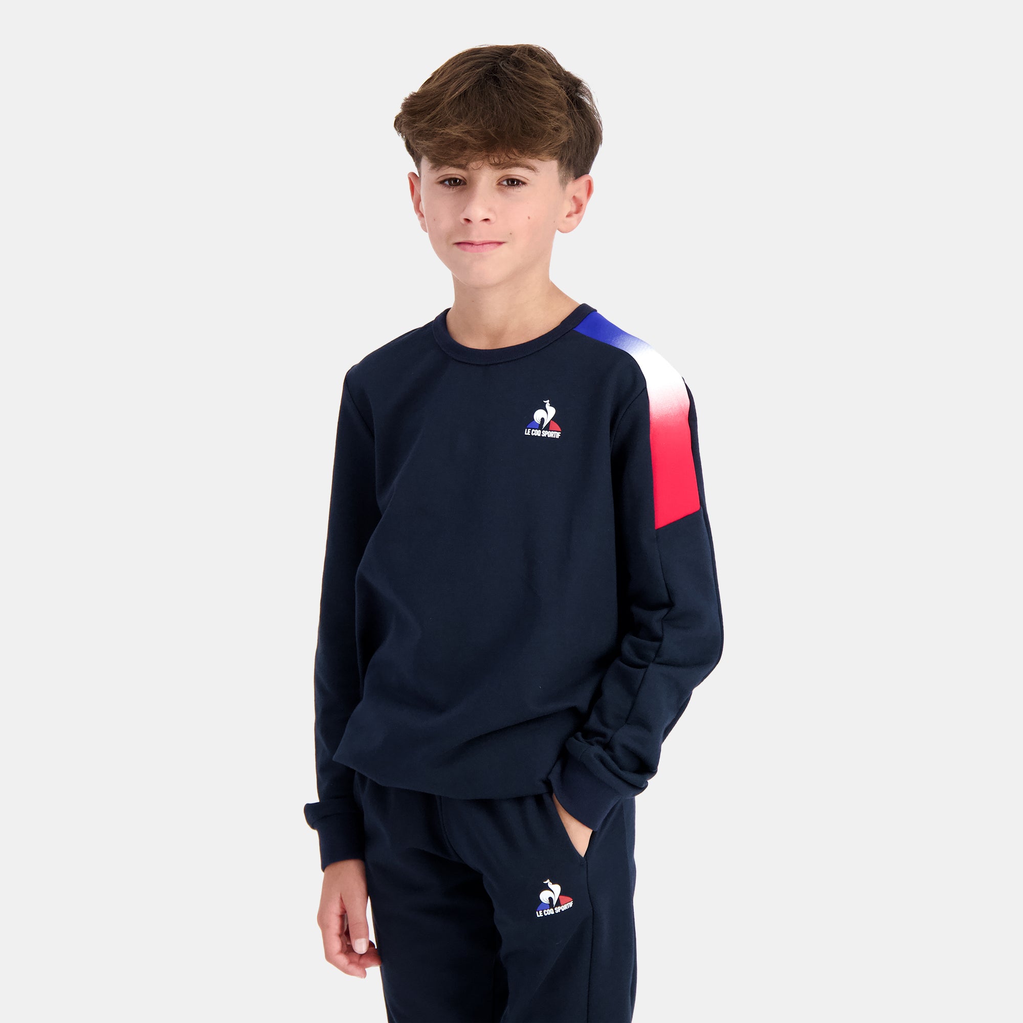 Round-Neck Sweatshirtshirt for kids Tricolore - Blue – Le Coq Sportif
