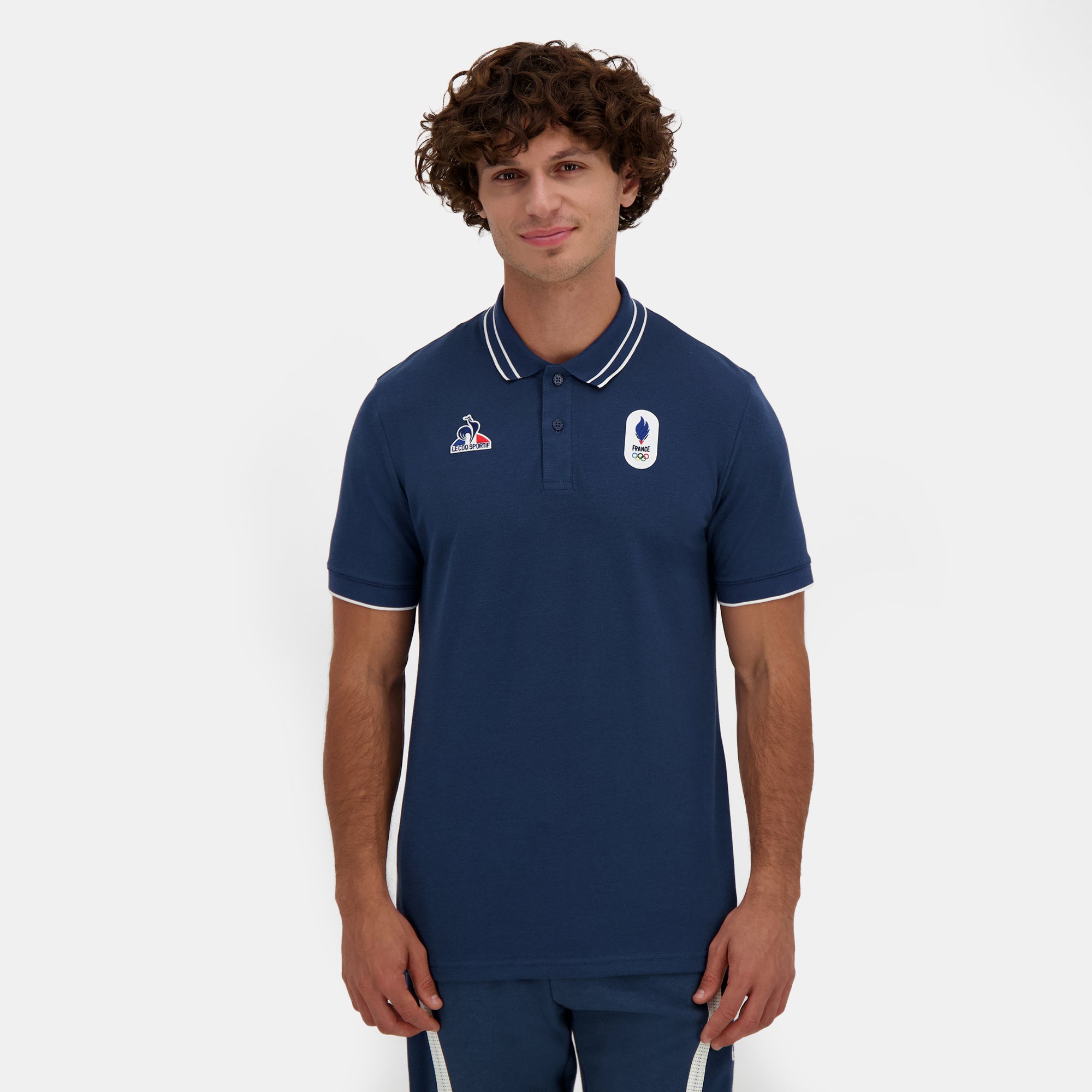 Polo Shirt for men Equipe de France Olympique Blue Le Coq Sportif