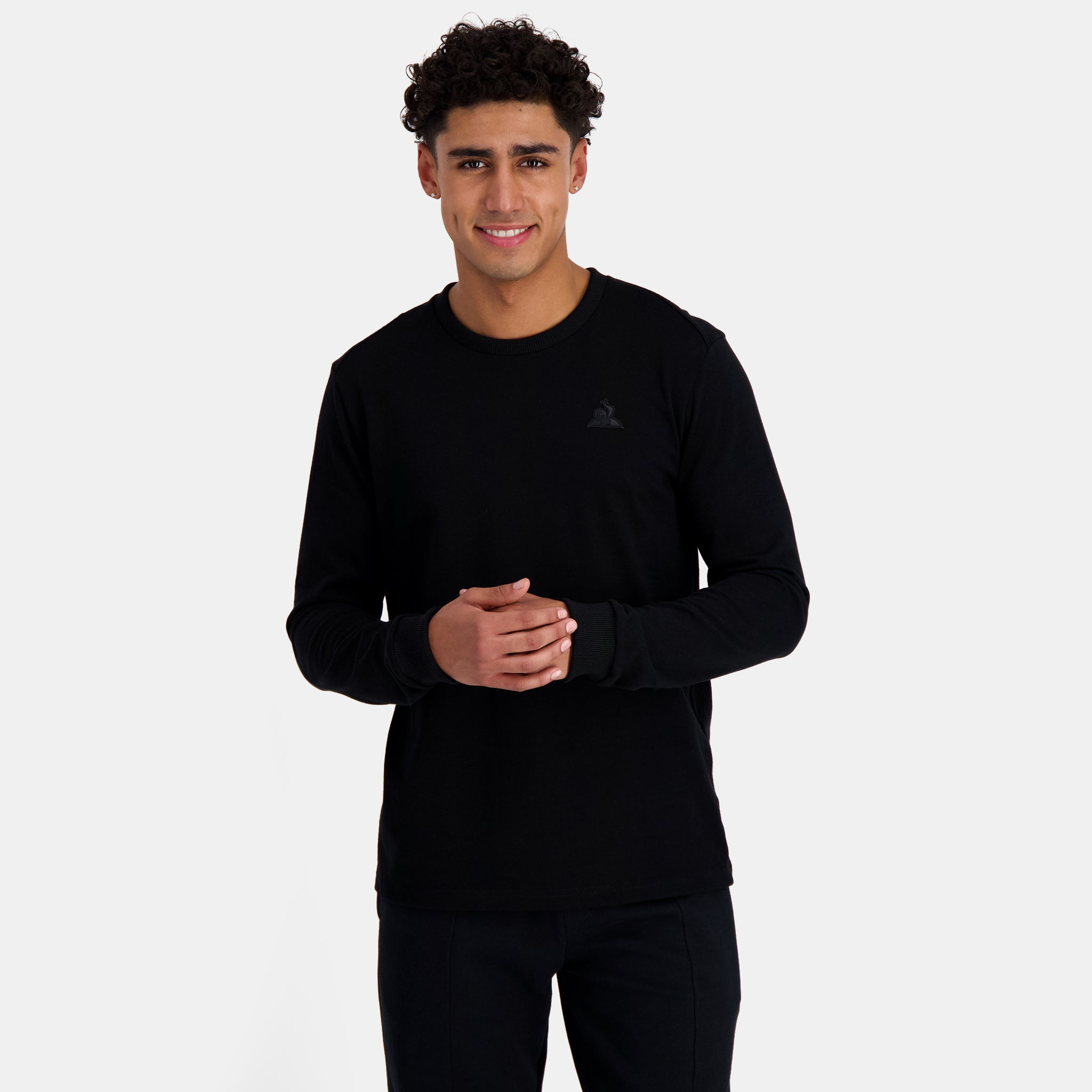 Long Sleeve T Shirt Unisex Ton sur ton Black Le Coq Sportif