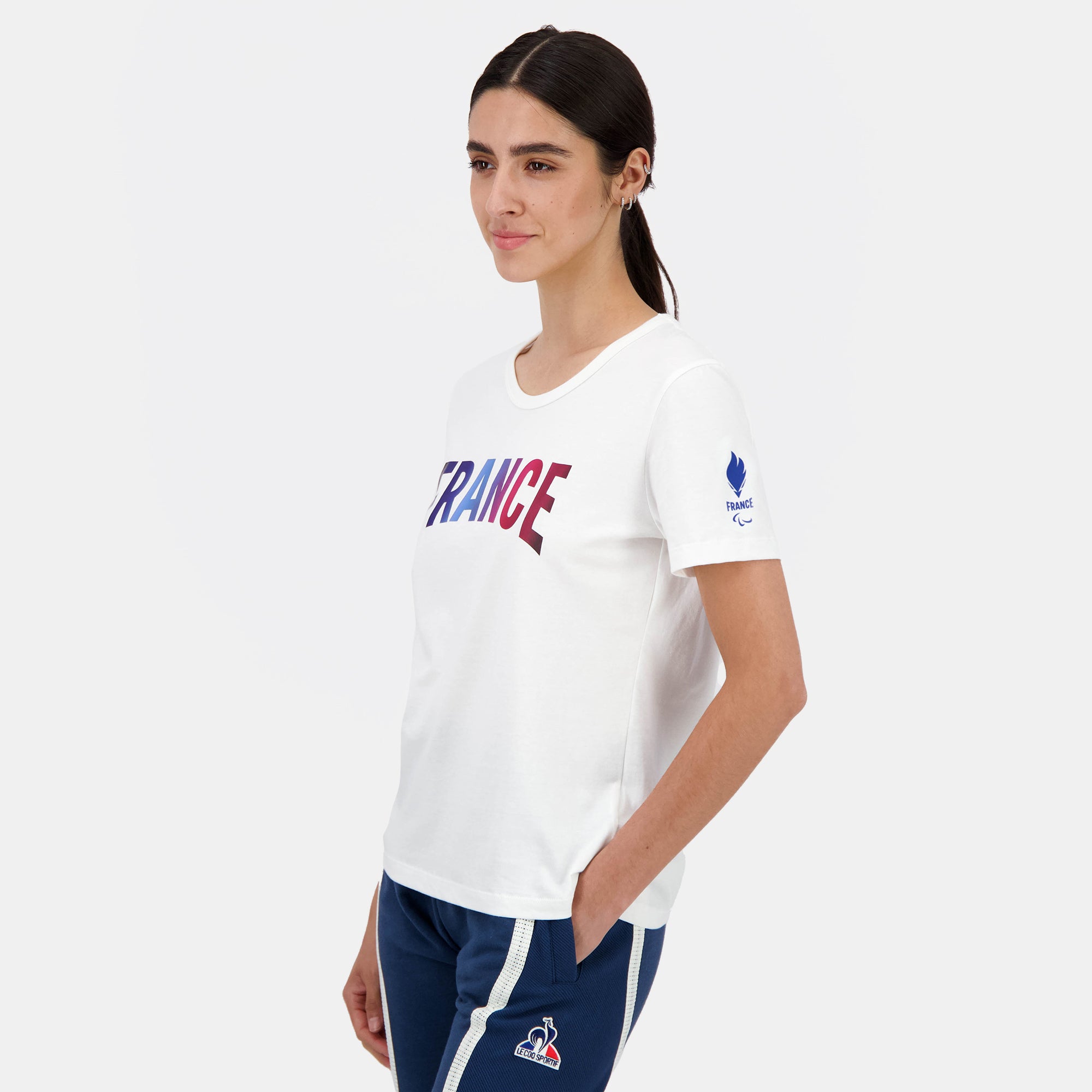 T Shirt France s Olympic team for women Le Coq Sportif