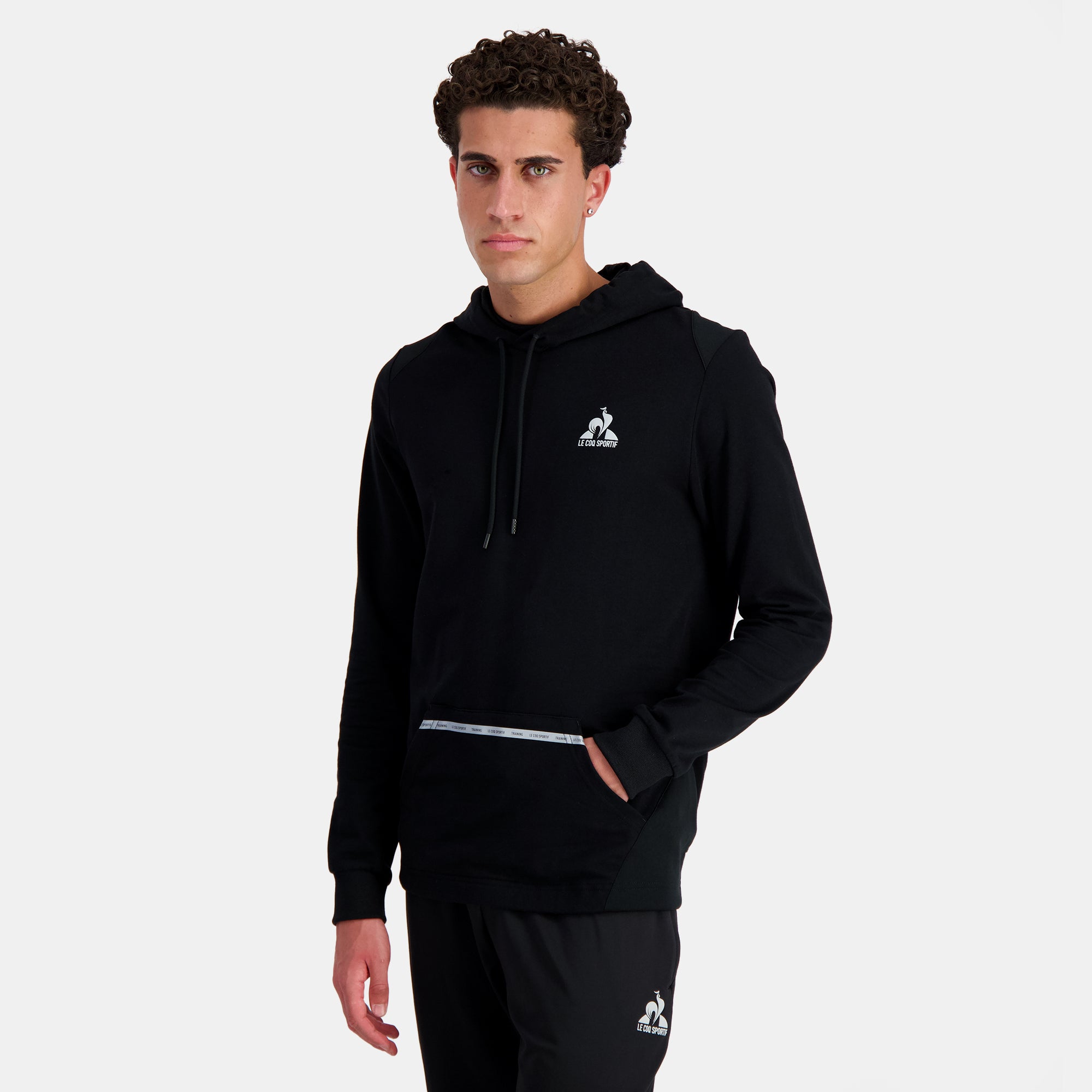 2310684-TRAINING LF Hoody N°2 M black  | Felpa Con Cappuccio Uomo