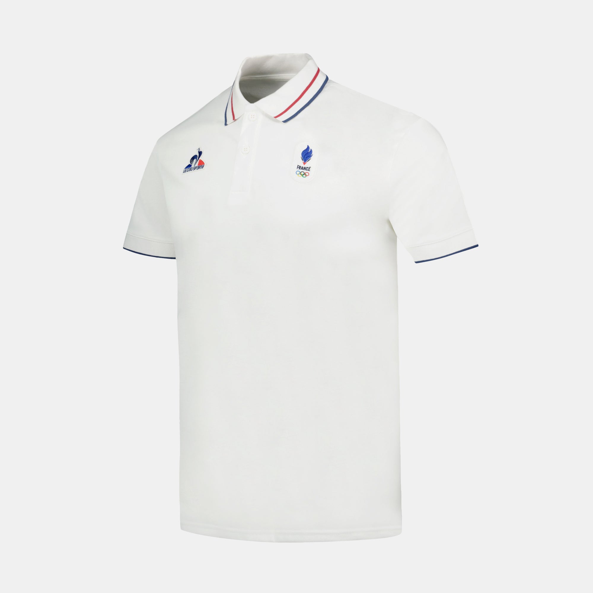 Polo Shirt for men Equipe de France Olympique White Le Coq Sportif