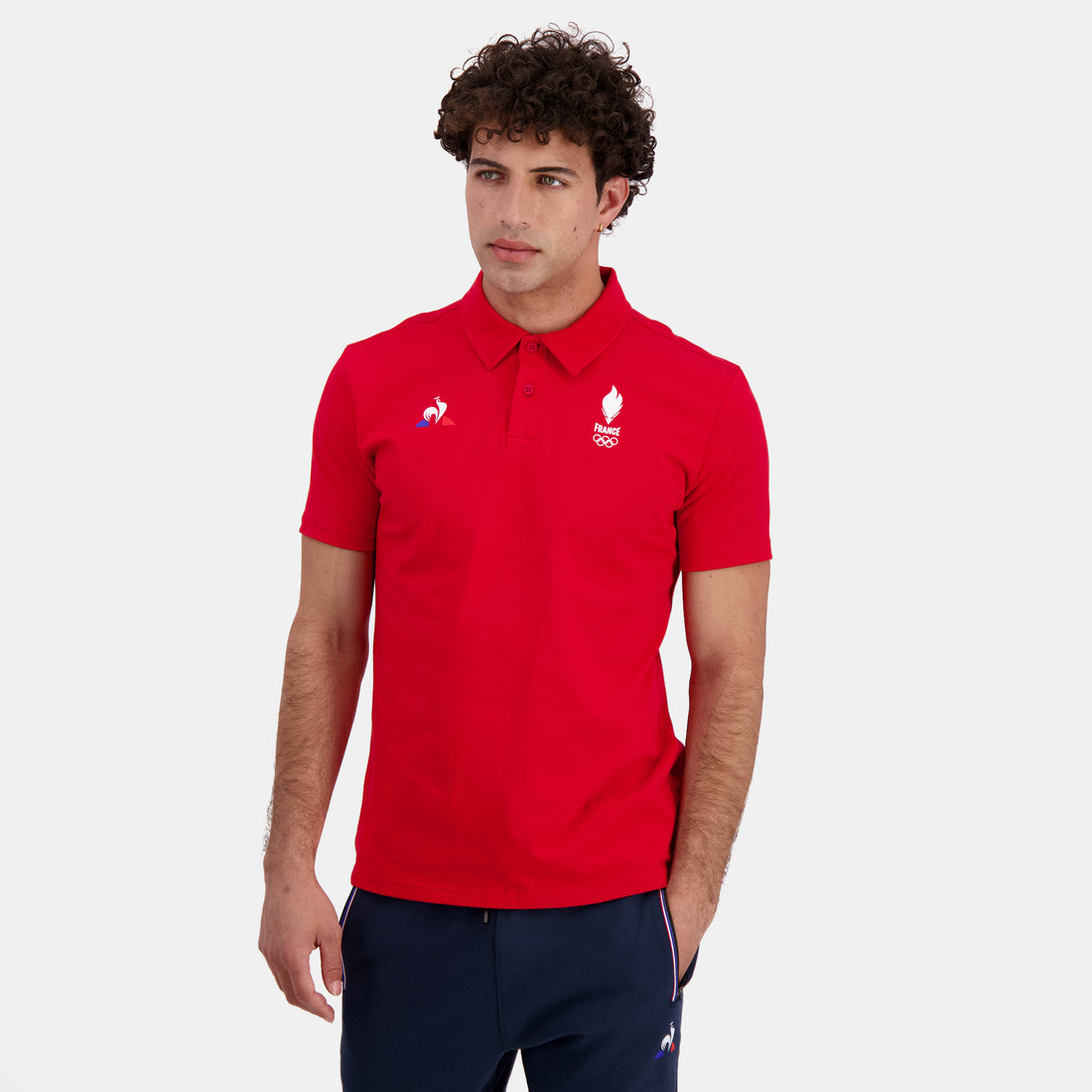 2411228-EFRO Polo SS N°3 M pur rouge | Polo Homme