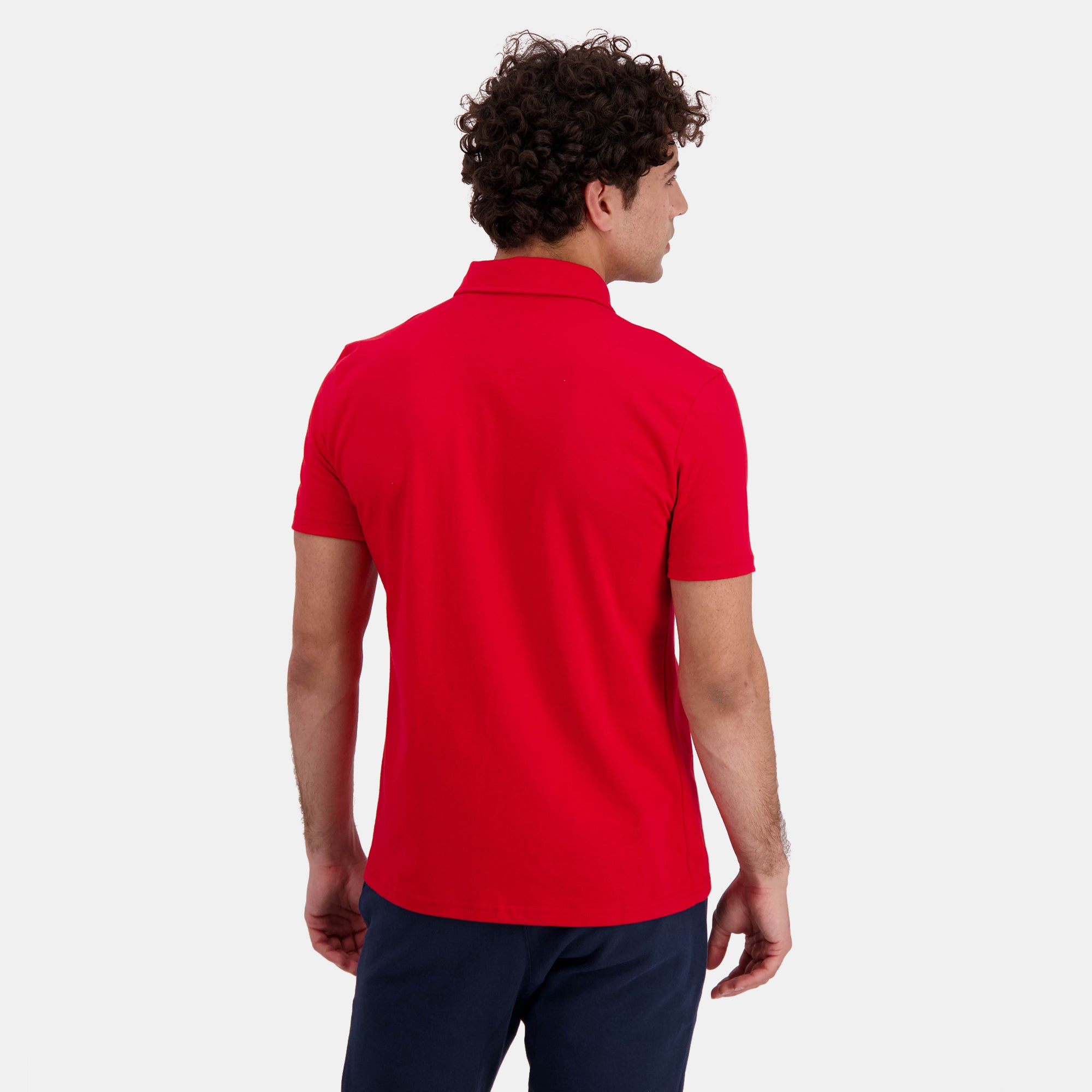 2411228-EFRO Polo SS N°3 M pur rouge | Polo Homme