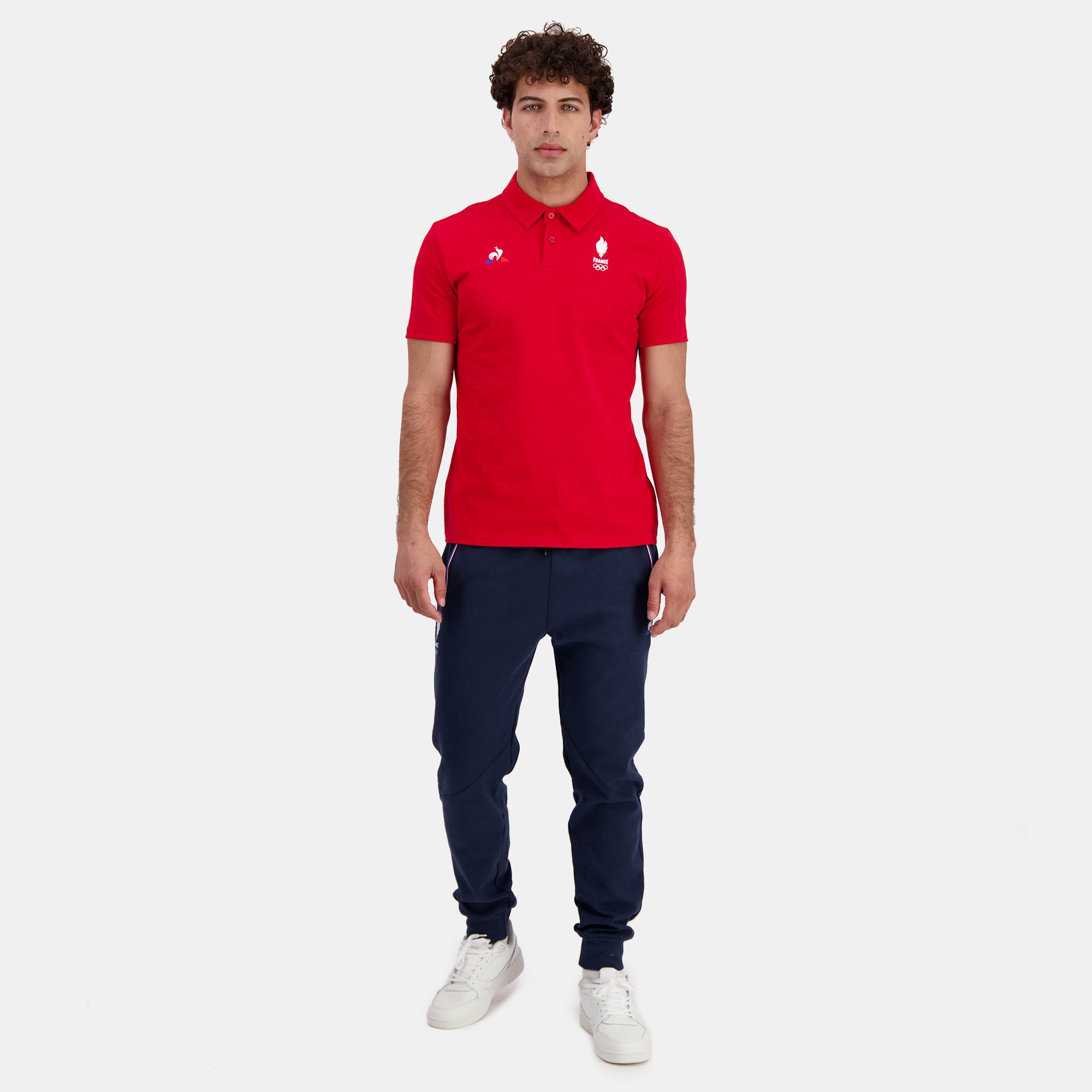 2411228-EFRO Polo SS N°3 M pur rouge | Polo Homme