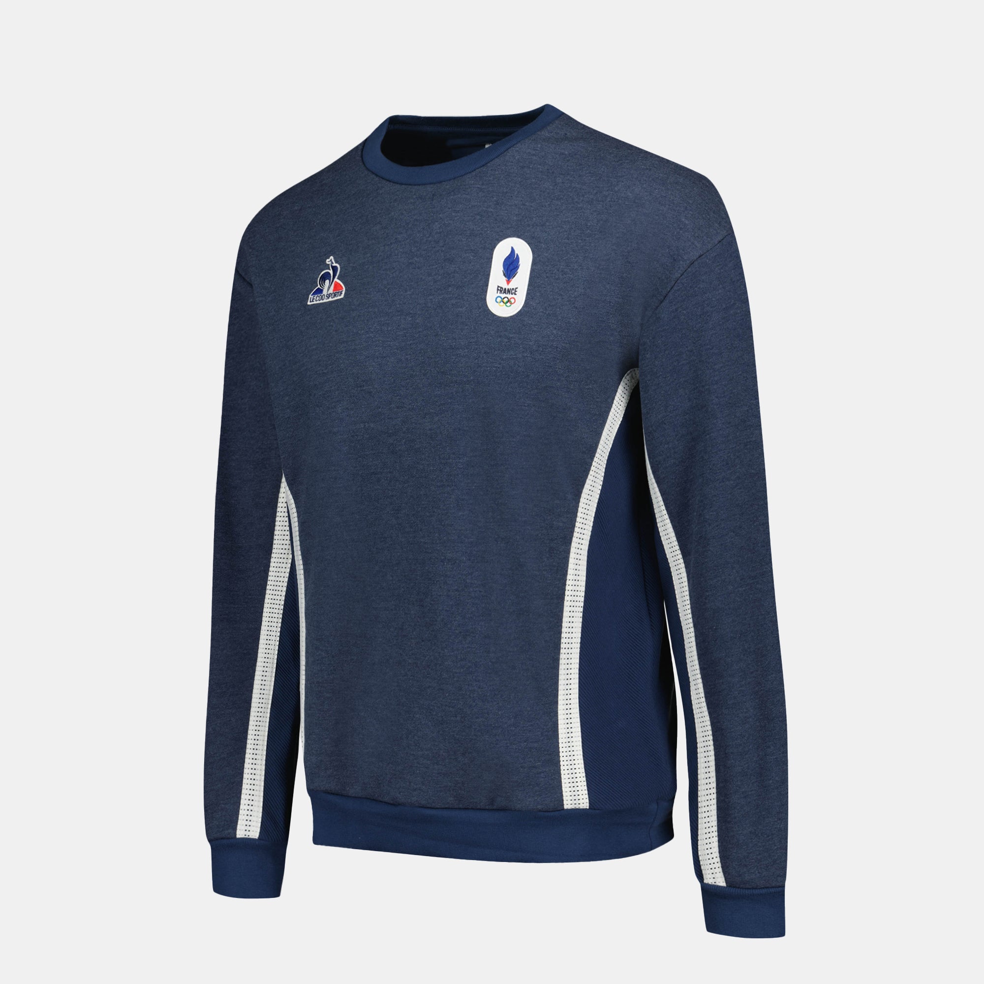 2421347-EFRO 24 Crew Sweat DOT M insignia blue | Felpa ufficiale della Squadra Olimpica Francese da uomo