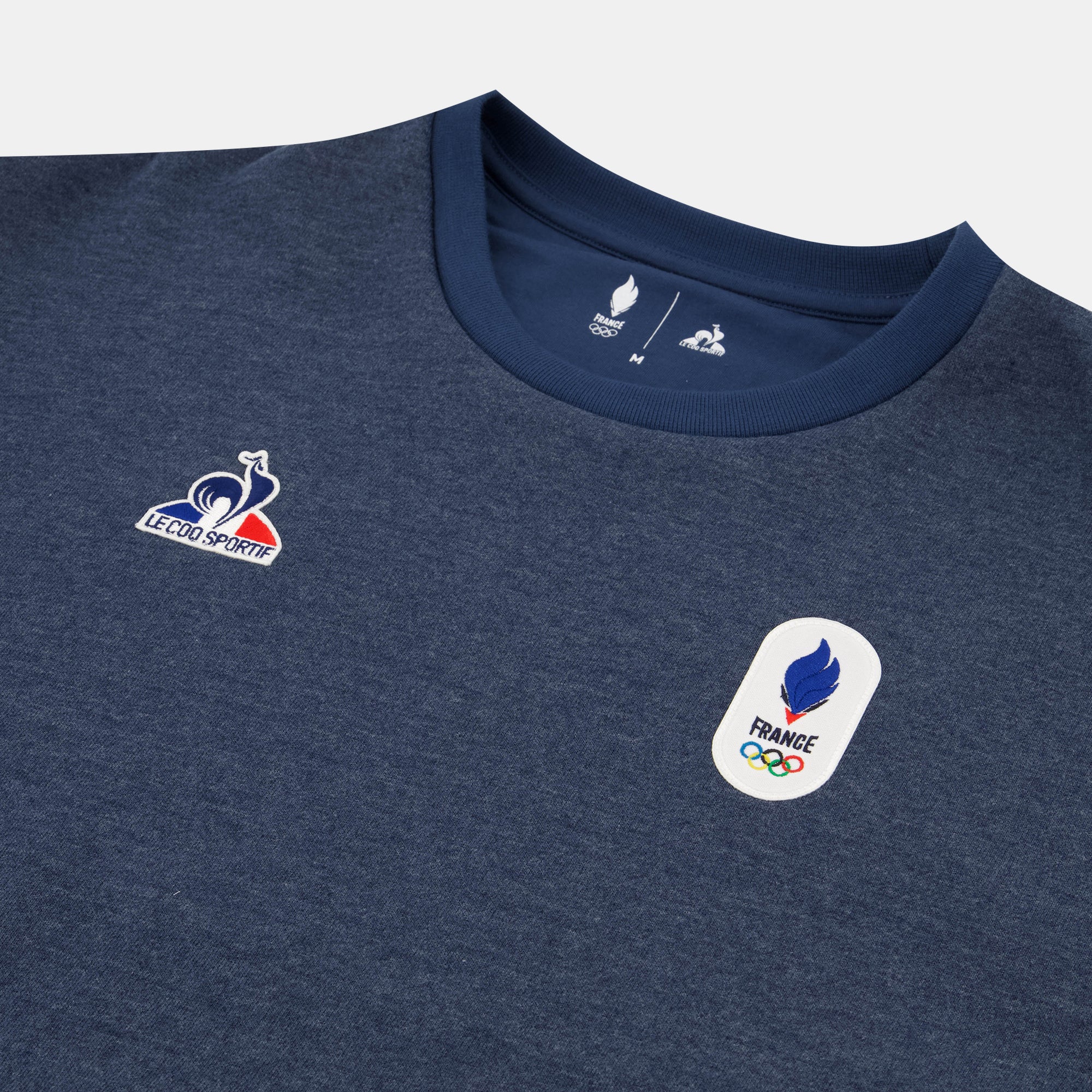 2421347-EFRO 24 Crew Sweat DOT M insignia blue | Felpa ufficiale della Squadra Olimpica Francese da uomo