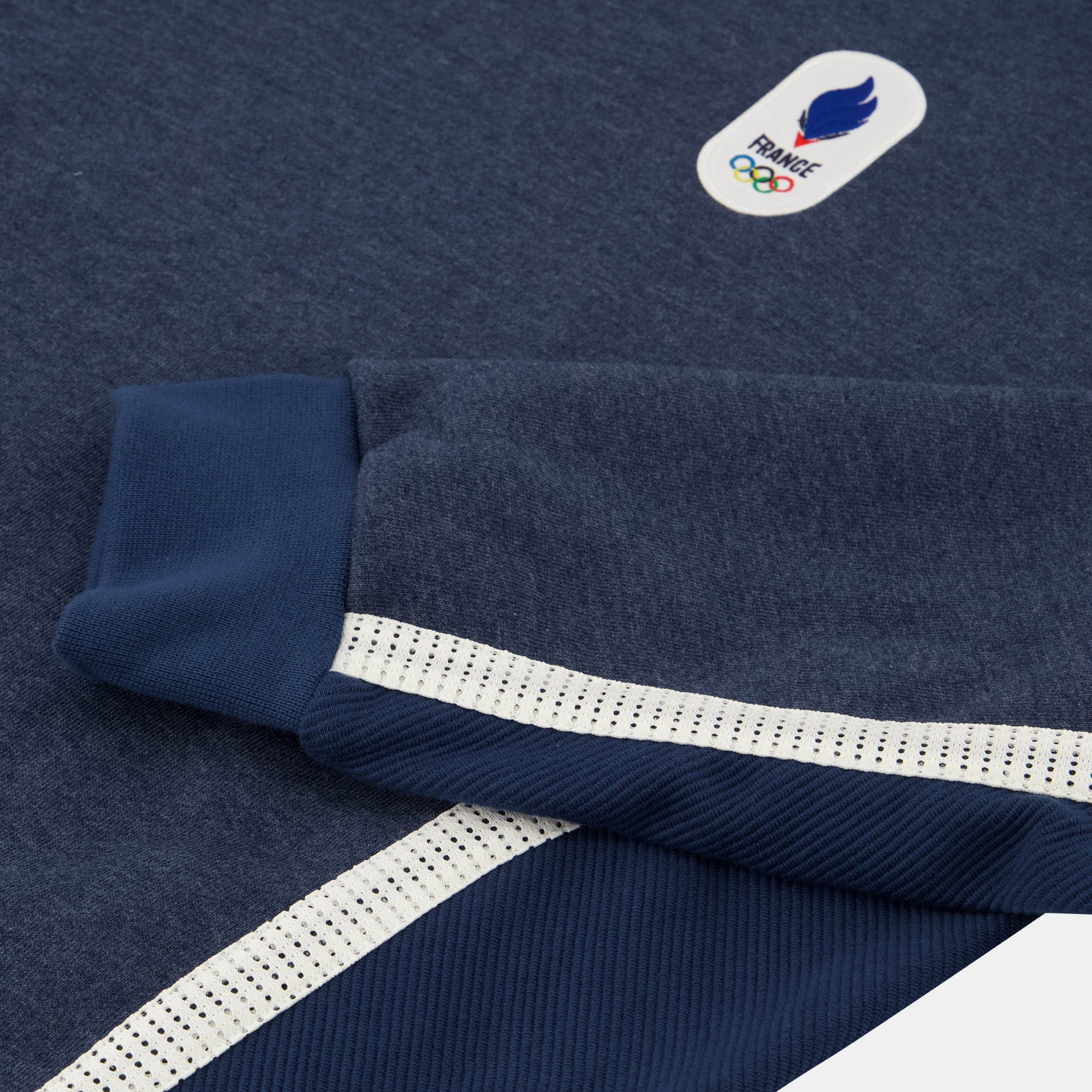 2421347-EFRO 24 Crew Sweat DOT M insignia blue | Felpa ufficiale della Squadra Olimpica Francese da uomo