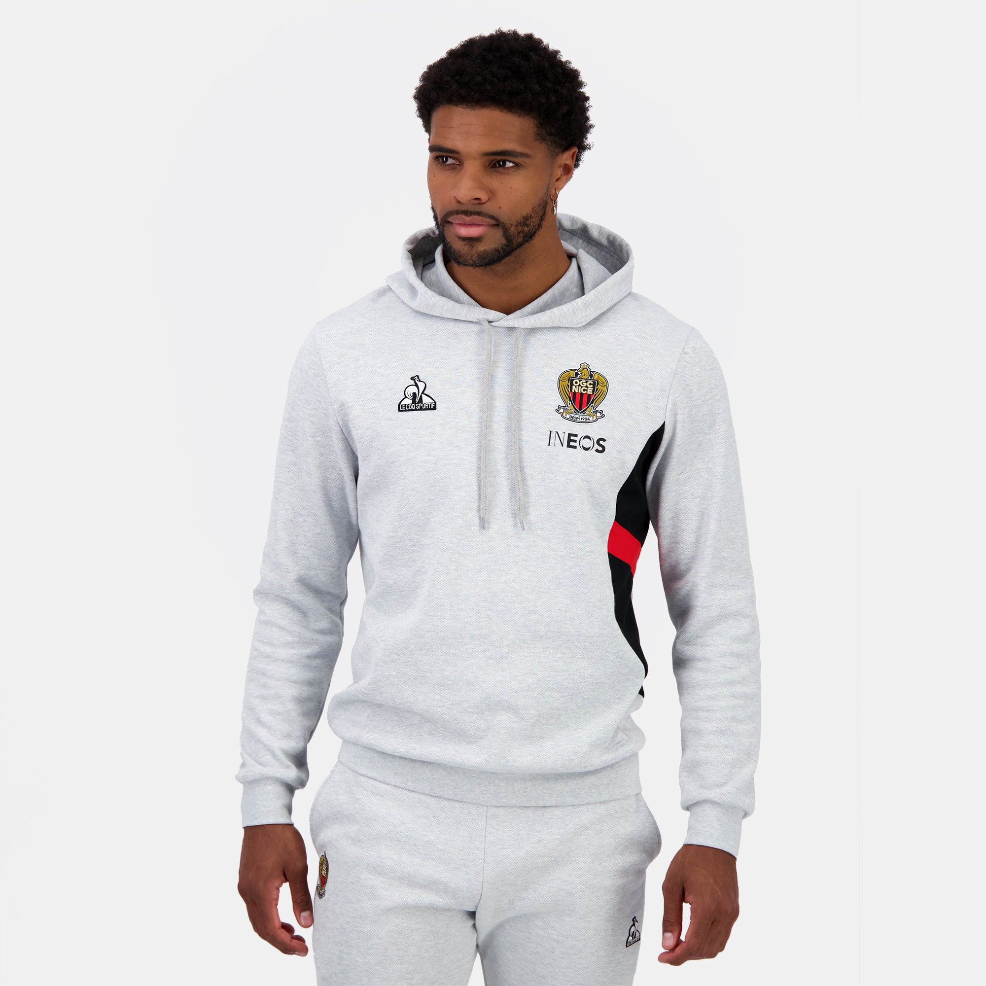 2421915-OGC NICE PRESENTATION Hoody N°2 M gris c  | Sudadera Con Capucha Hombre