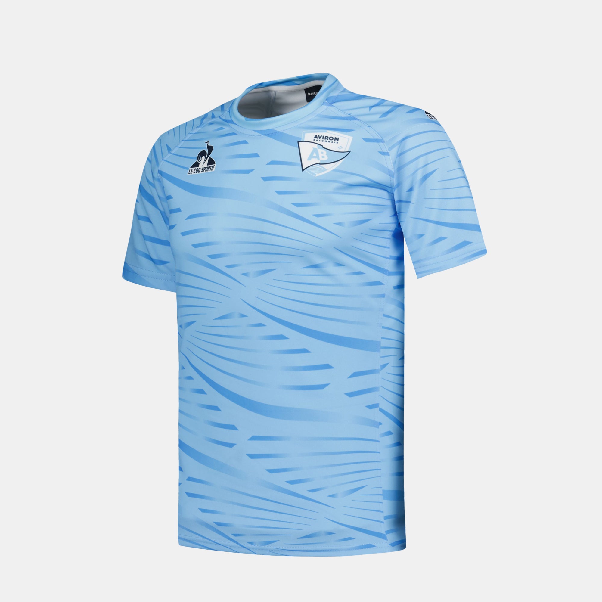 2421952-AB MAILLOT Pre-match SS M fly blue | Maillot Pré match officiel Aviron Bayonnais Homme