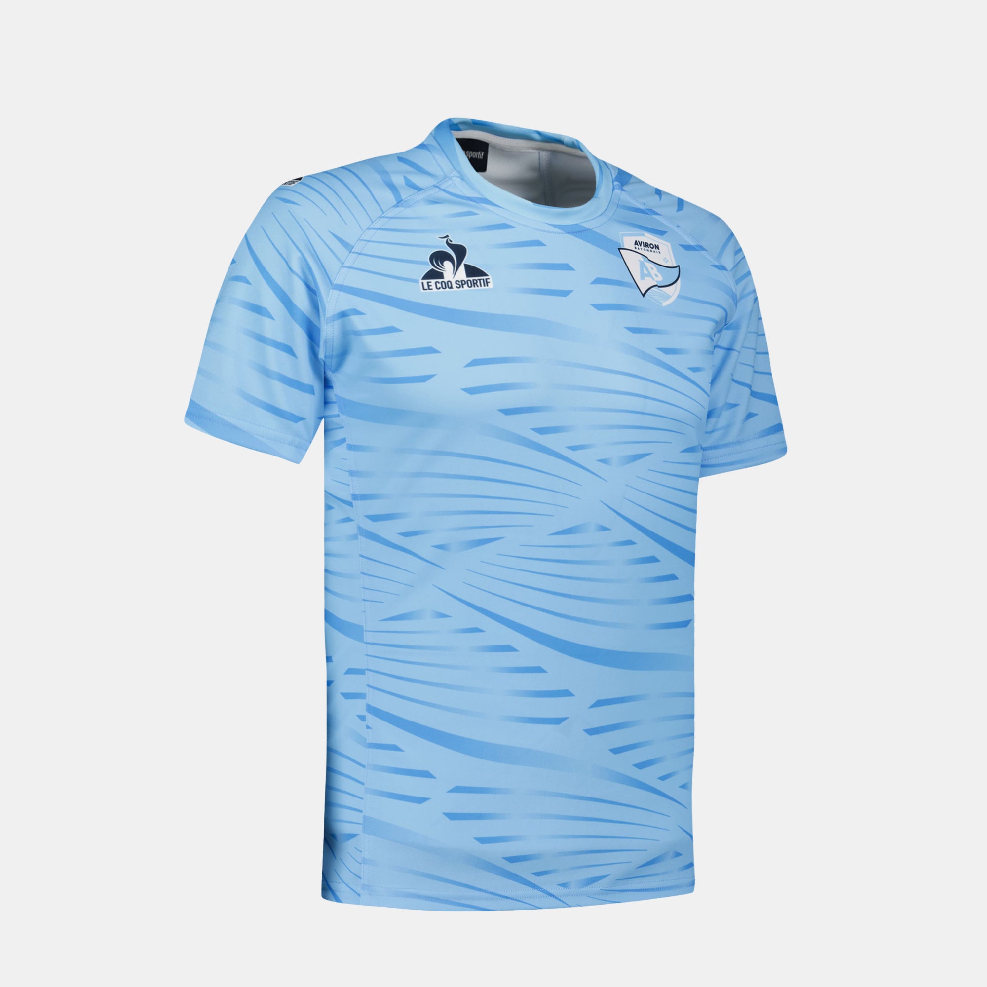 2421952-AB MAILLOT Pre-match SS M fly blue | Maillot Pré match officiel Aviron Bayonnais Homme