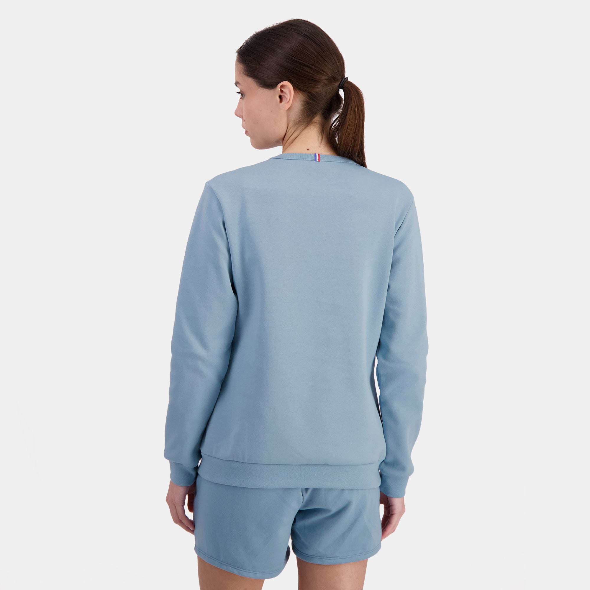 2422048-ESS Crew Sweat N°1 W denim sbiadito | Felpa girocollo da donna