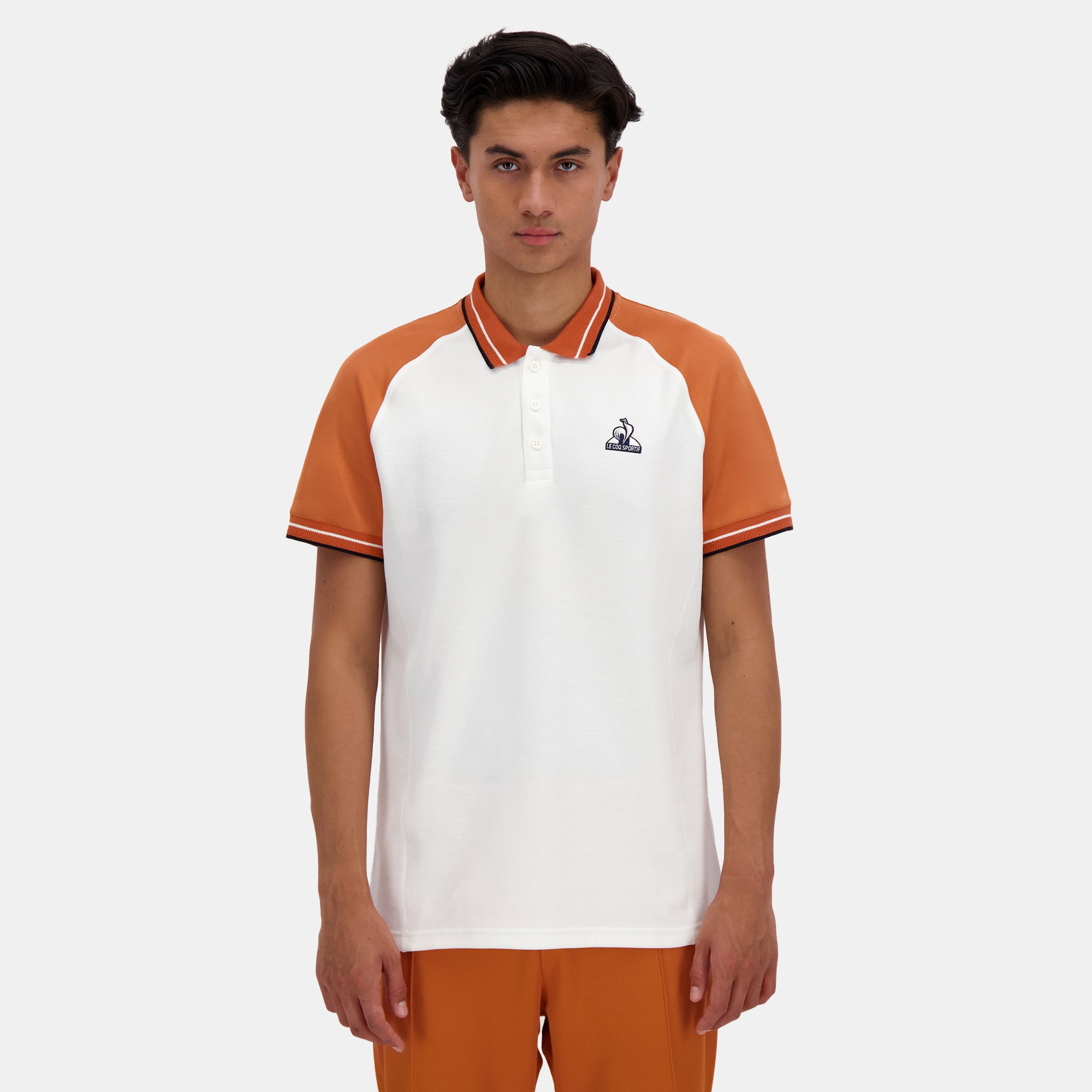 2422231-HERITAGE Polo SS N°2 M marshmallow/apric | Polo Homme