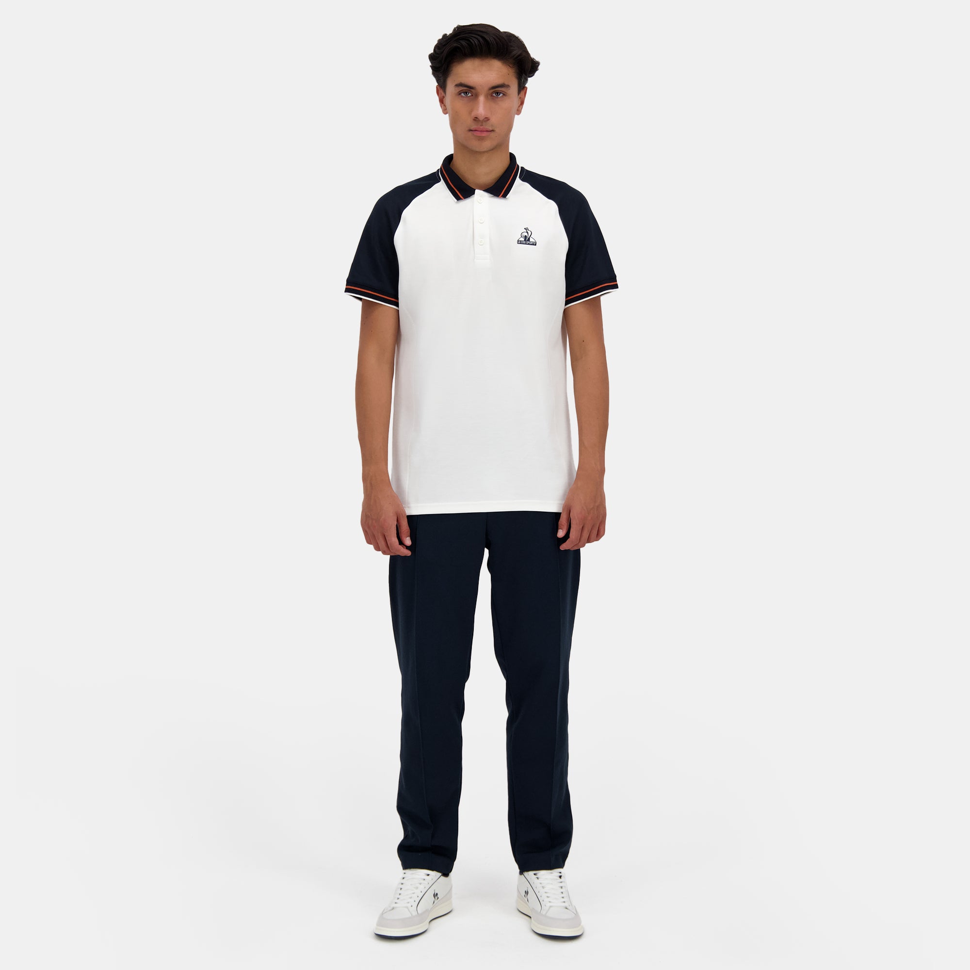 2422232-HERITAGE Polo SS N°2 M marshmallow/sky c | Polo Homme