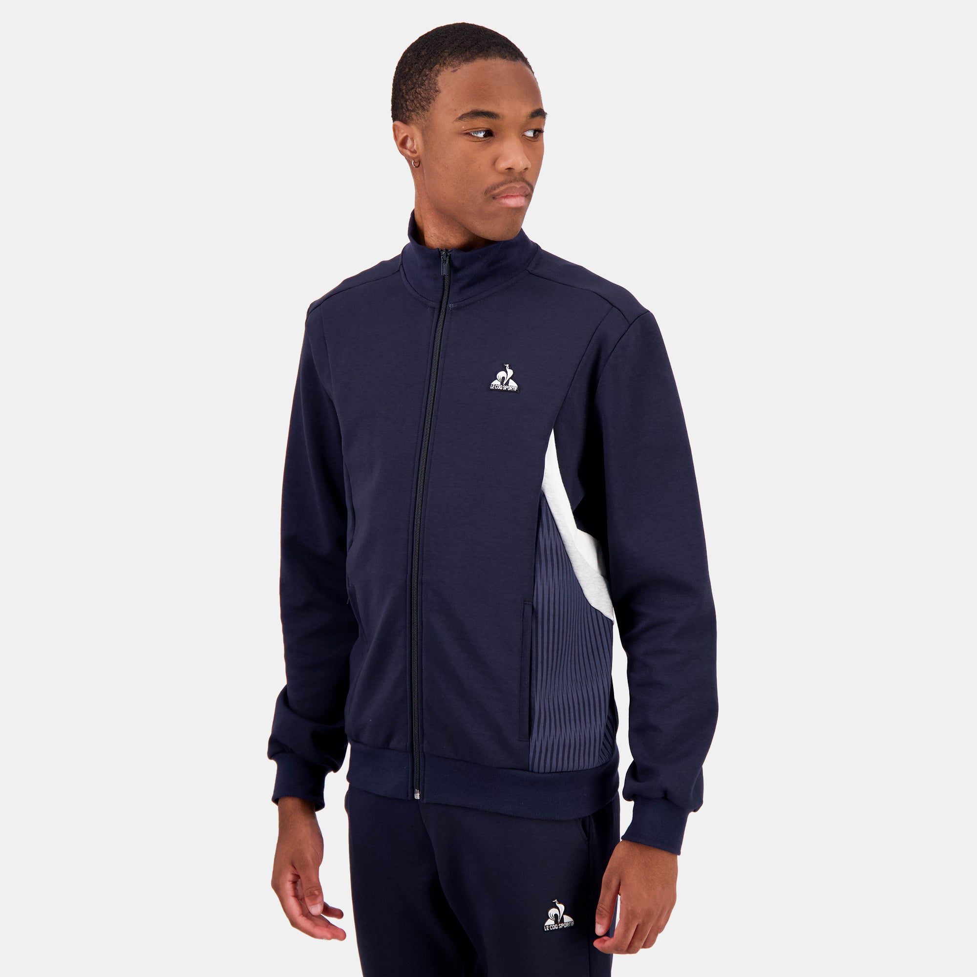 2422233-HERITAGE FZ Sweat N°1 M capitano del cielo | Giacca da uomo con cerniera blu navy