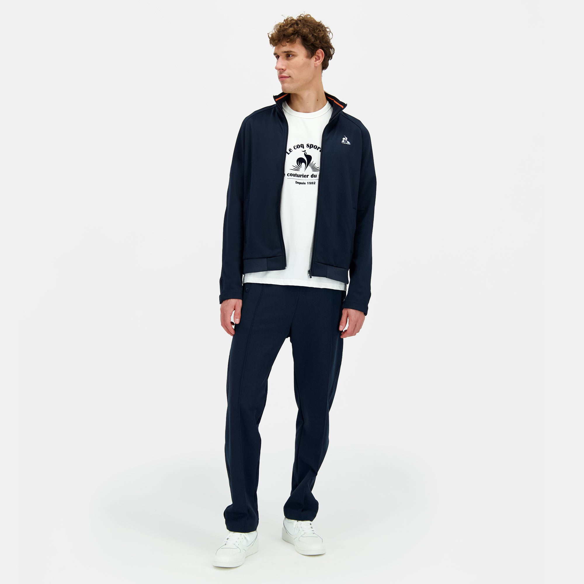 2422234-HERITAGE FZ Sweat N°2 M sky captain | Veste zippée bleu marine Homme