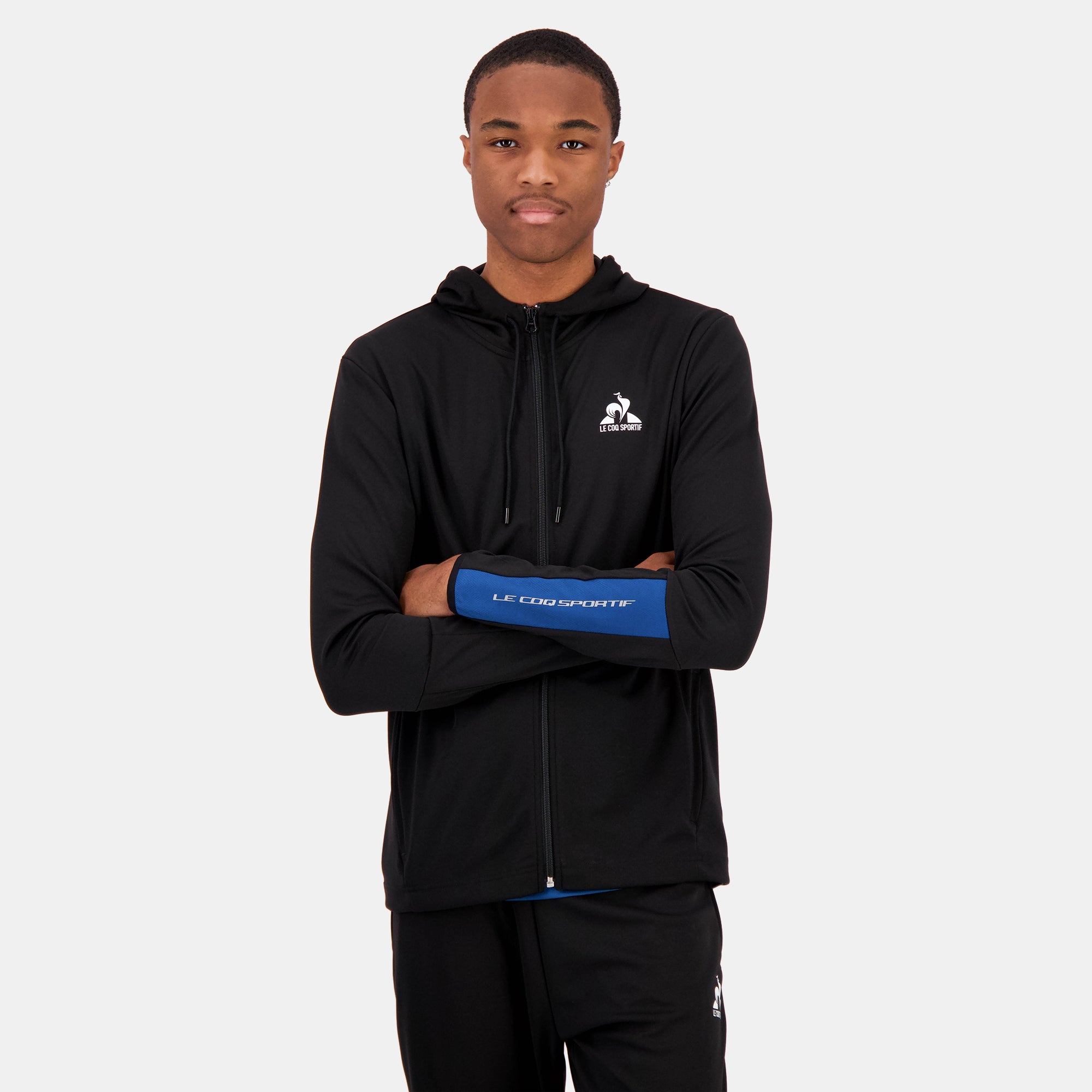 2422300-ESS SPORT FZ Hoody N°1 M black | Sweat zippé à capuche Homme