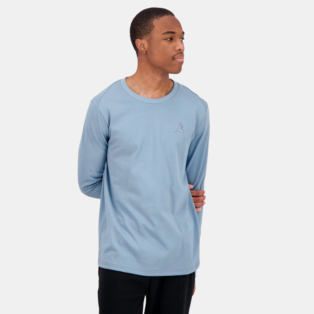 2422675-ESS T/T Tee ML N°1 M faded denim  | Long-Sleeve T-Shirt for men