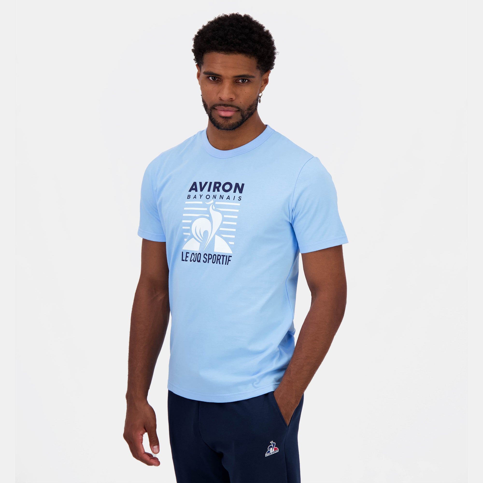 2422786-AB FANWEAR Tee SS N°2 M fly blue  | T-Shirt für Herren