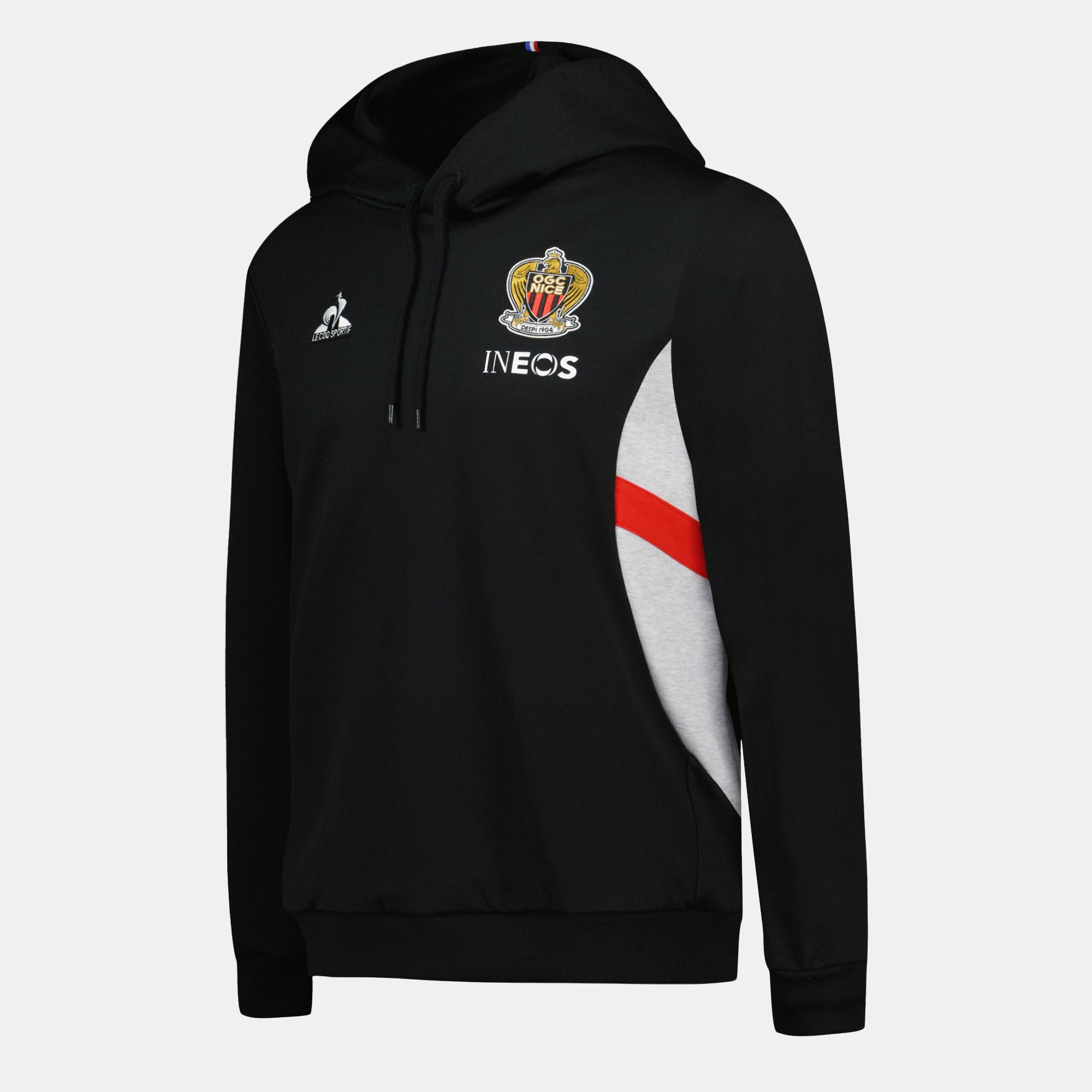 2422804-OGC NICE PRESENTATION Hoody N°1 M black  | Felpa Con Cappuccio Uomo