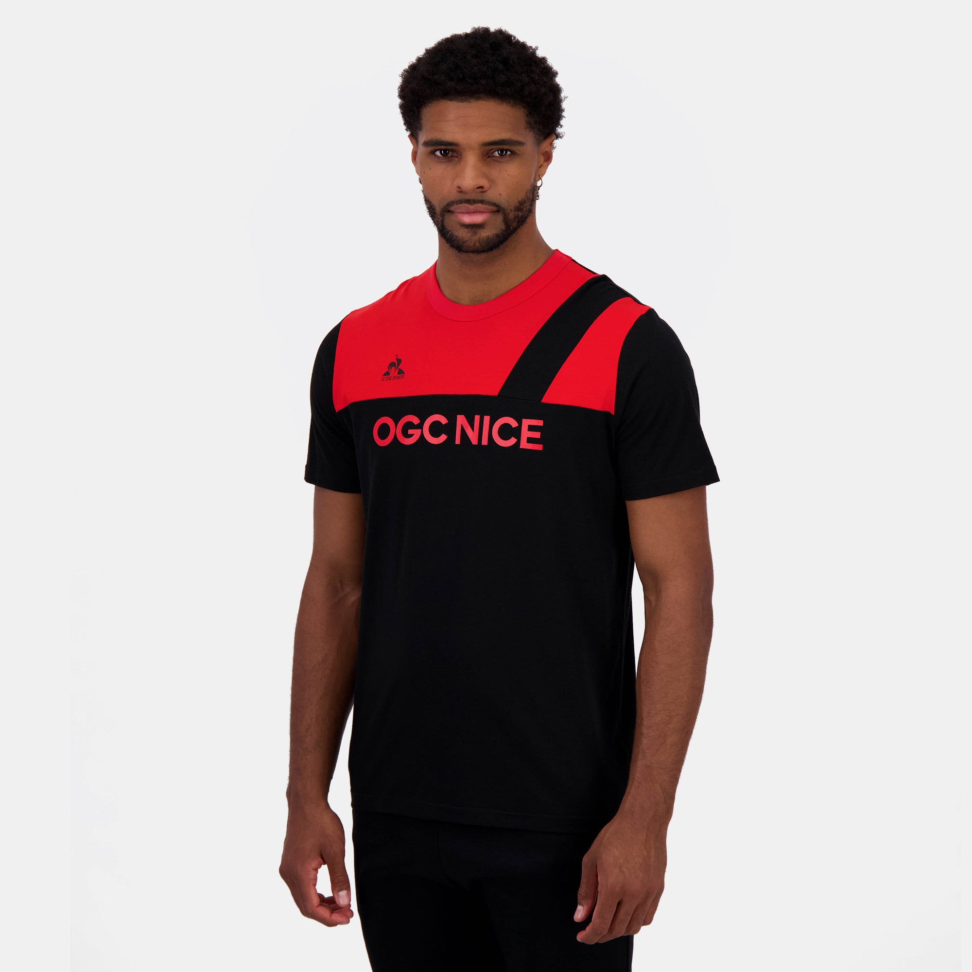 2423032-OGC NICE FANWEAR Tee SS N°1 M black/red | T-shirt Homme