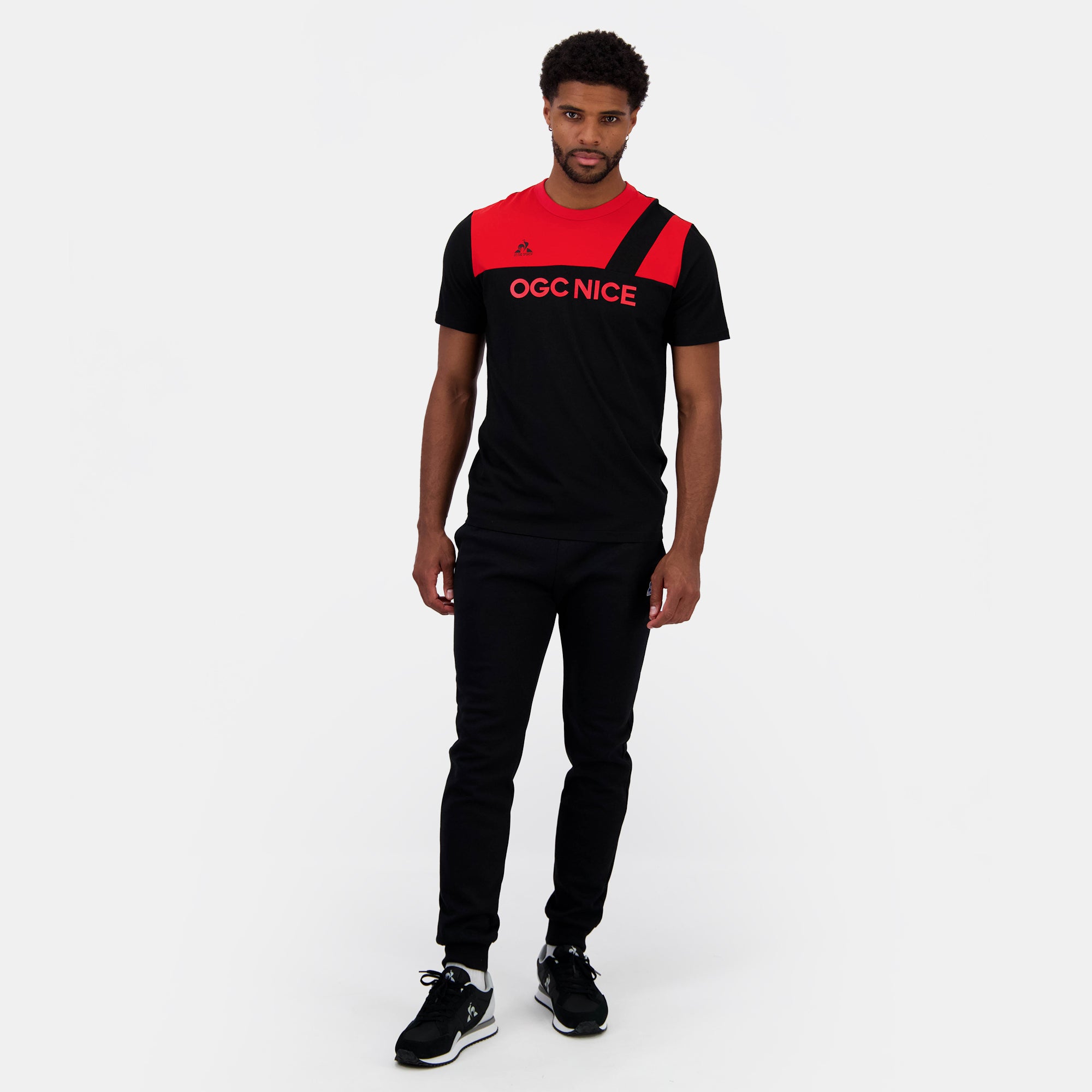 2423032-OGC NICE FANWEAR Tee SS N°1 M black/red | T-shirt Homme