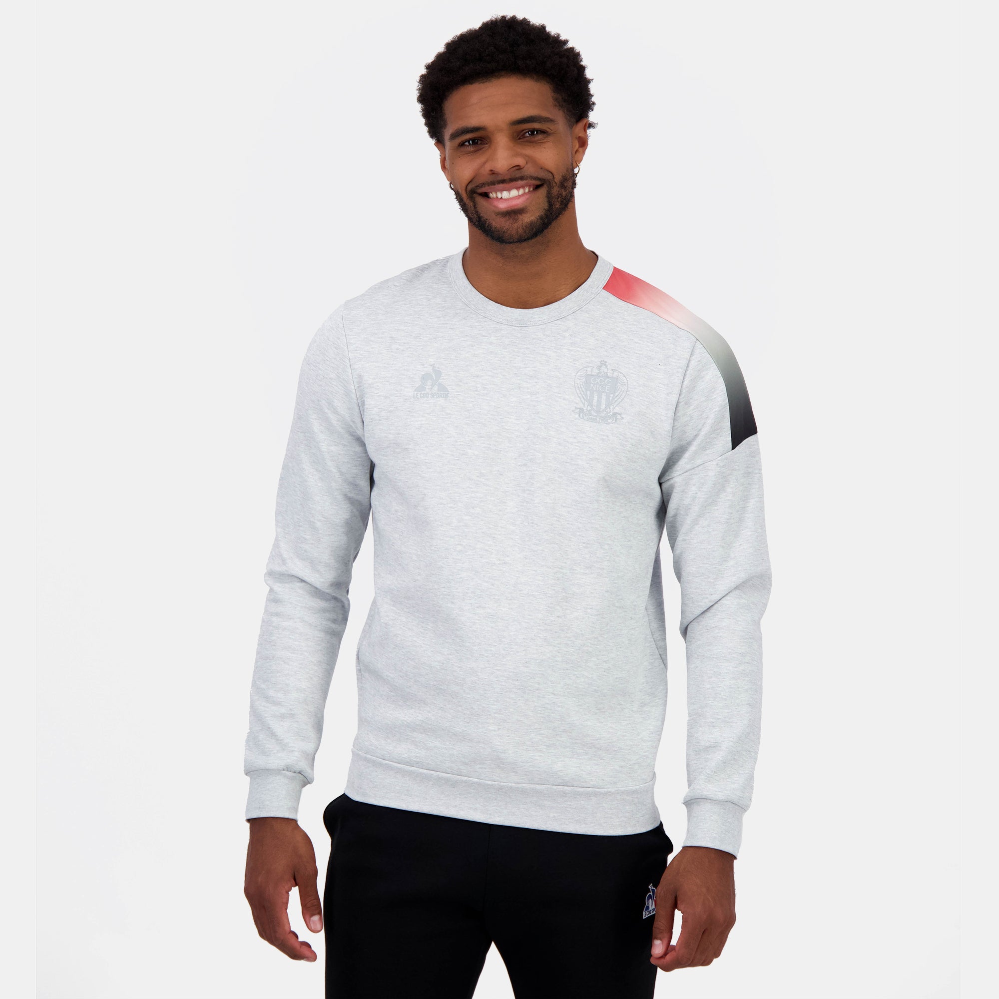 2423039-OGC NICE FANWEAR Crew Sweat N°2 M gris c  | Round-Neck Sweatshirtshirt for men