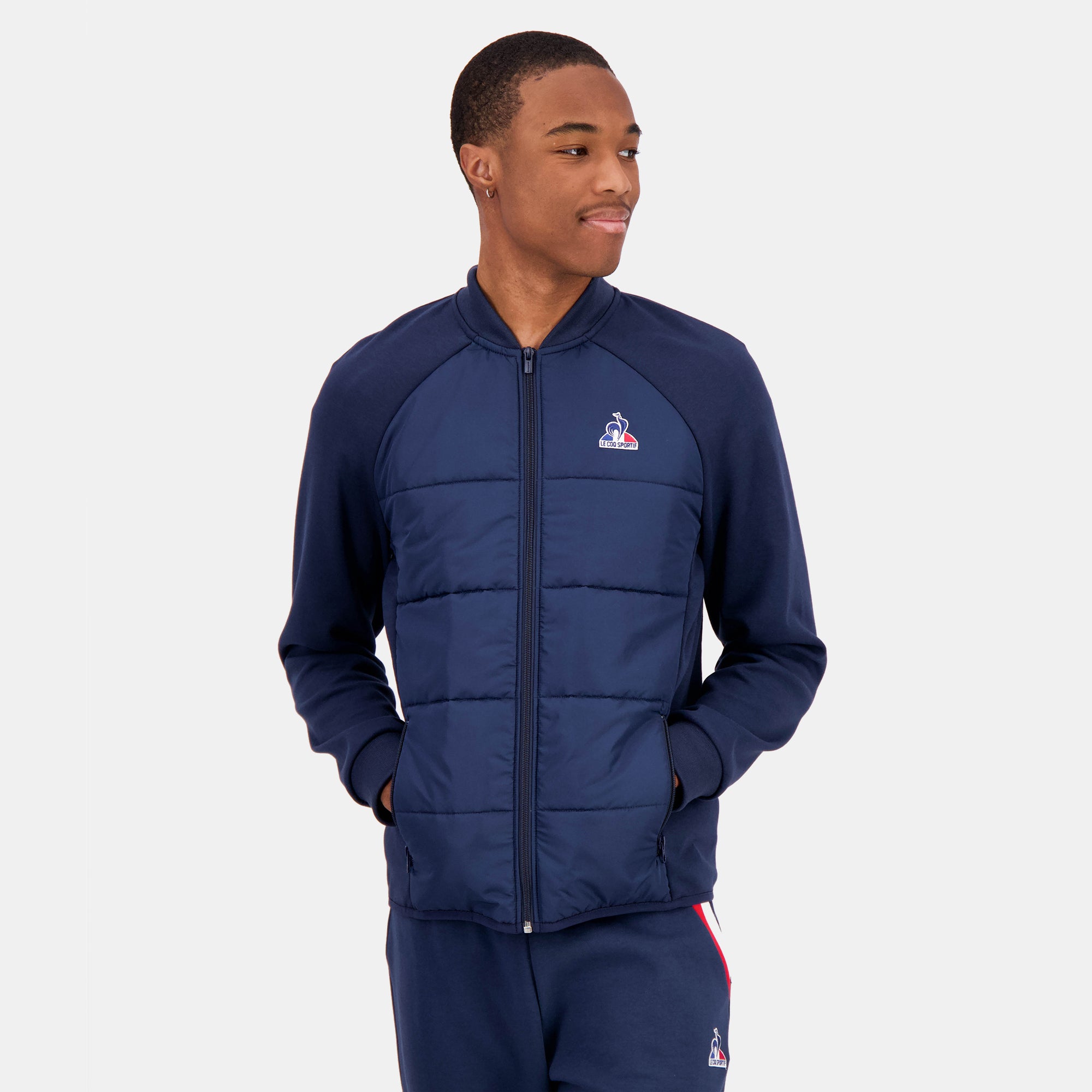 Sweat zippe a capuche Homme Le Coq Sportif