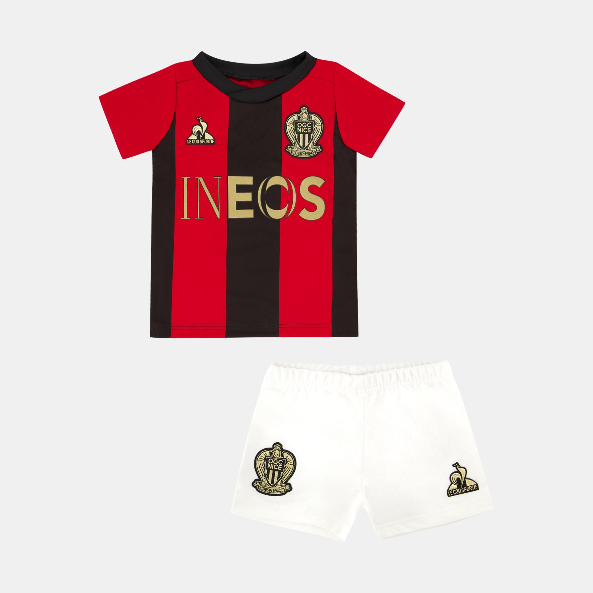 2423338-OGC NICE Pack Replica DOM SP 24 BB red N | Ensemble maillot et short bébé