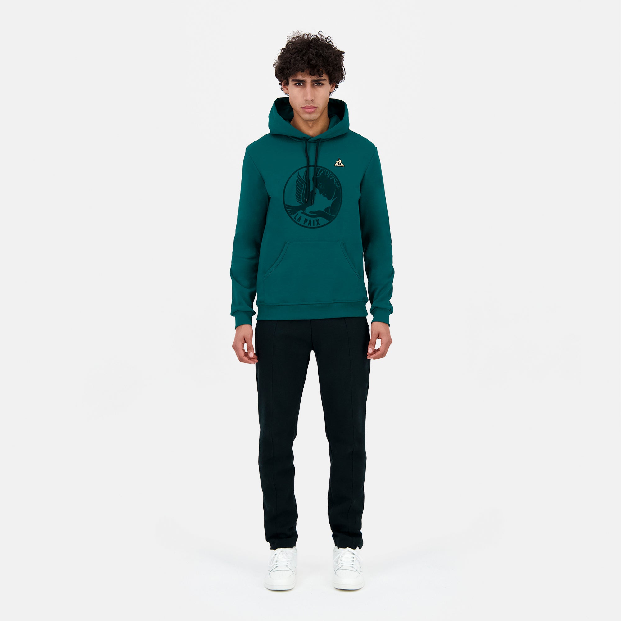 2424129-LA PAIX Hoody N°1 M deep teal | Felpa con cappuccio da uomo