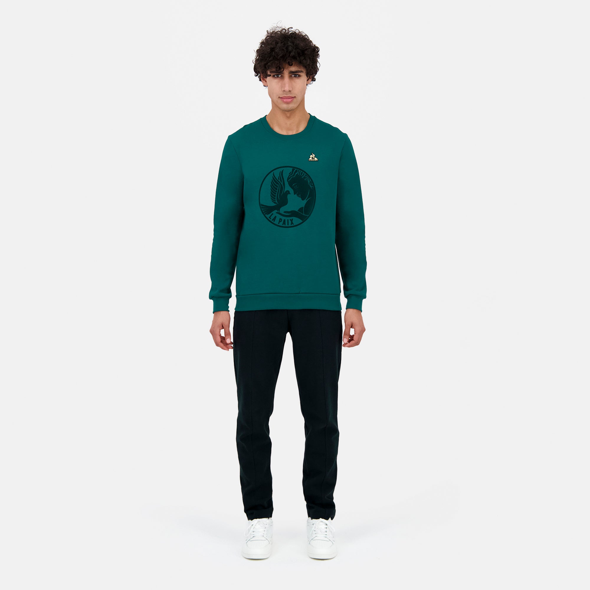 2424148-LA PAIX Crew Sweat N°1 M deep teal | Sweat Homme