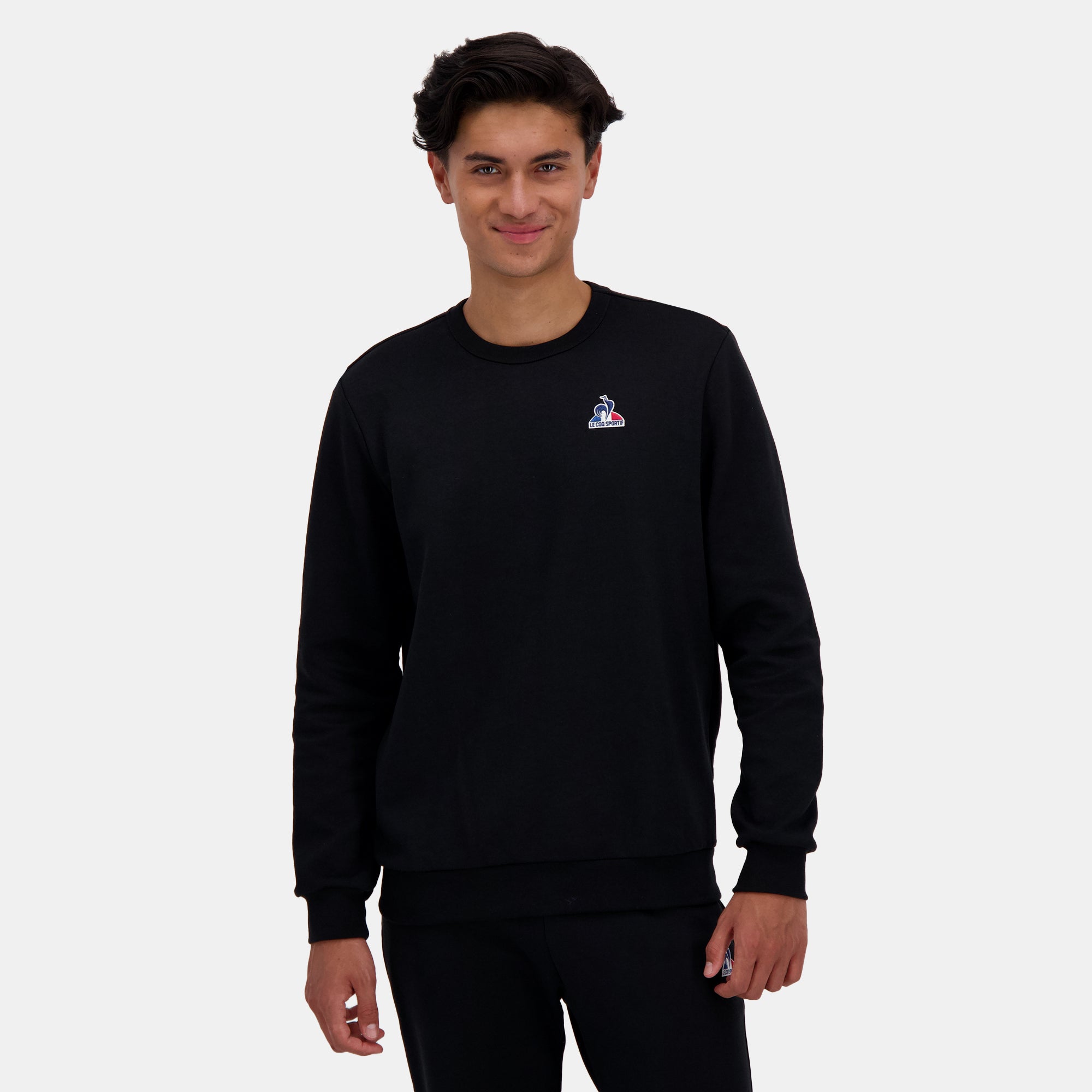 2510021-ESS Crew Sweat N°1 M black | Herren-Sweatshirt mit Rundhalsausschnitt