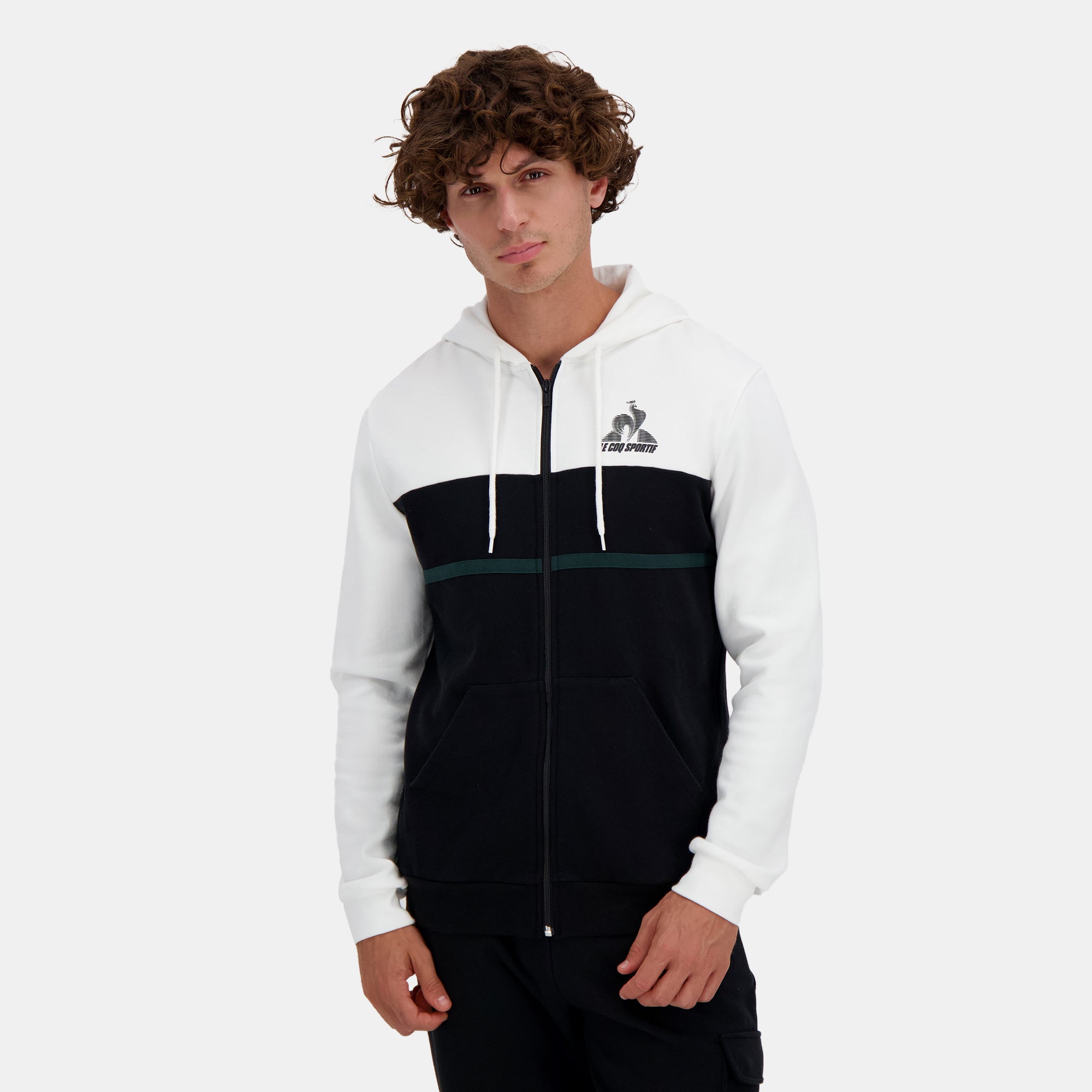 2510044-CONTEMPORAIN SP FZ Hoody N°1 M n.o.w/bla | Sweat zippé à capuche Homme