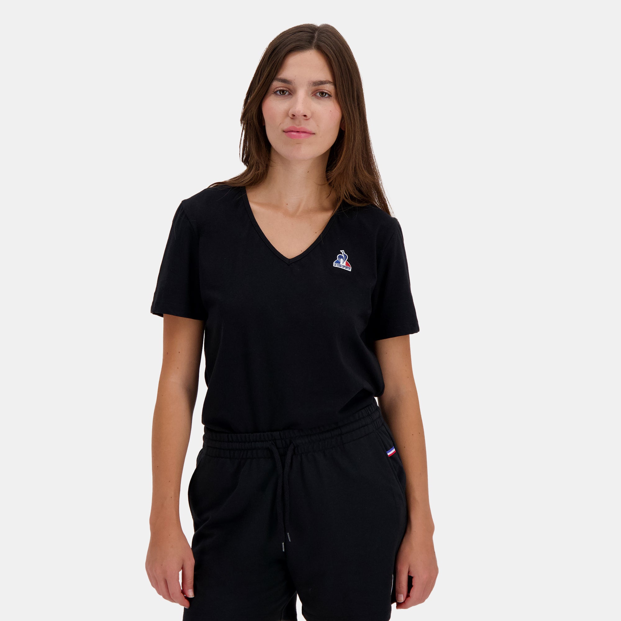 2510062-ESS Tee SS Col V N°1 W black | Damen-T-Shirt