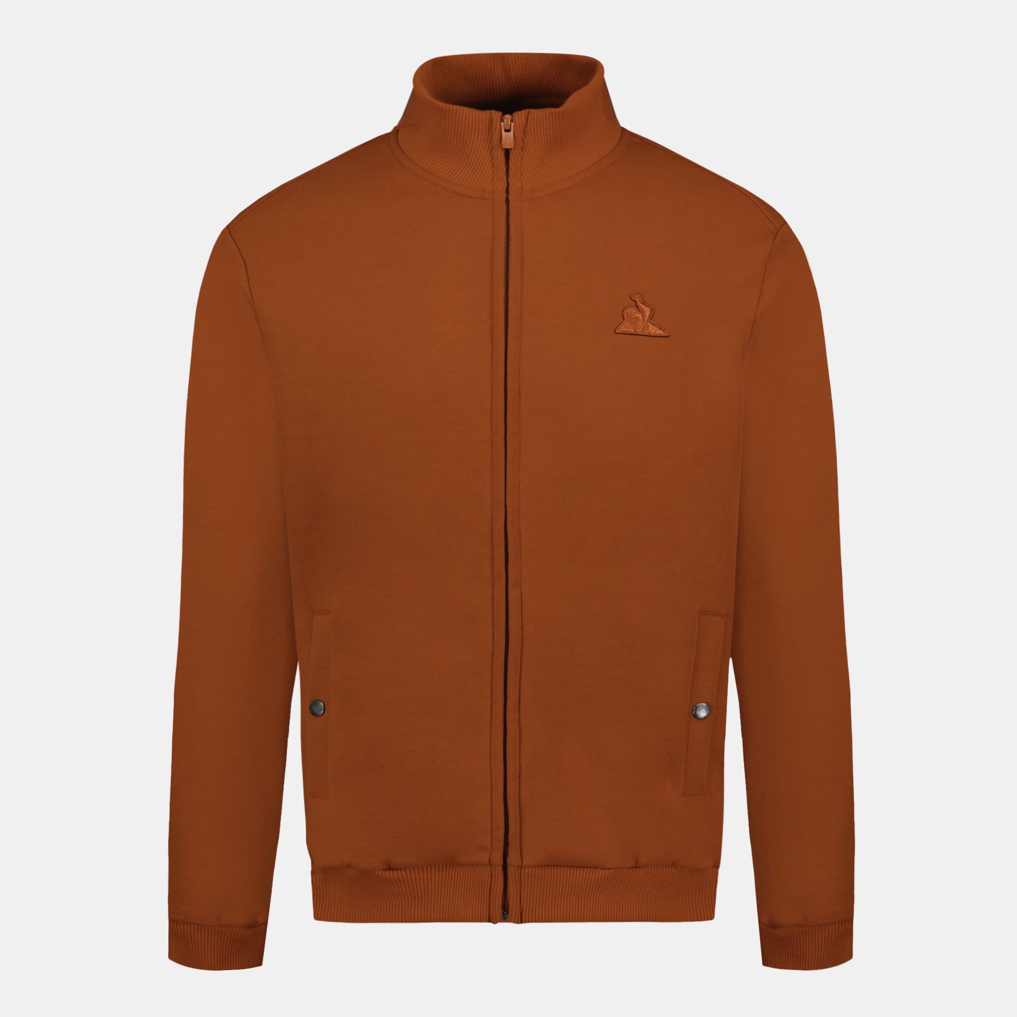 2510197-ESS T/T FZ Sweat N°1 M caramel cafe | Sweat zippé Homme