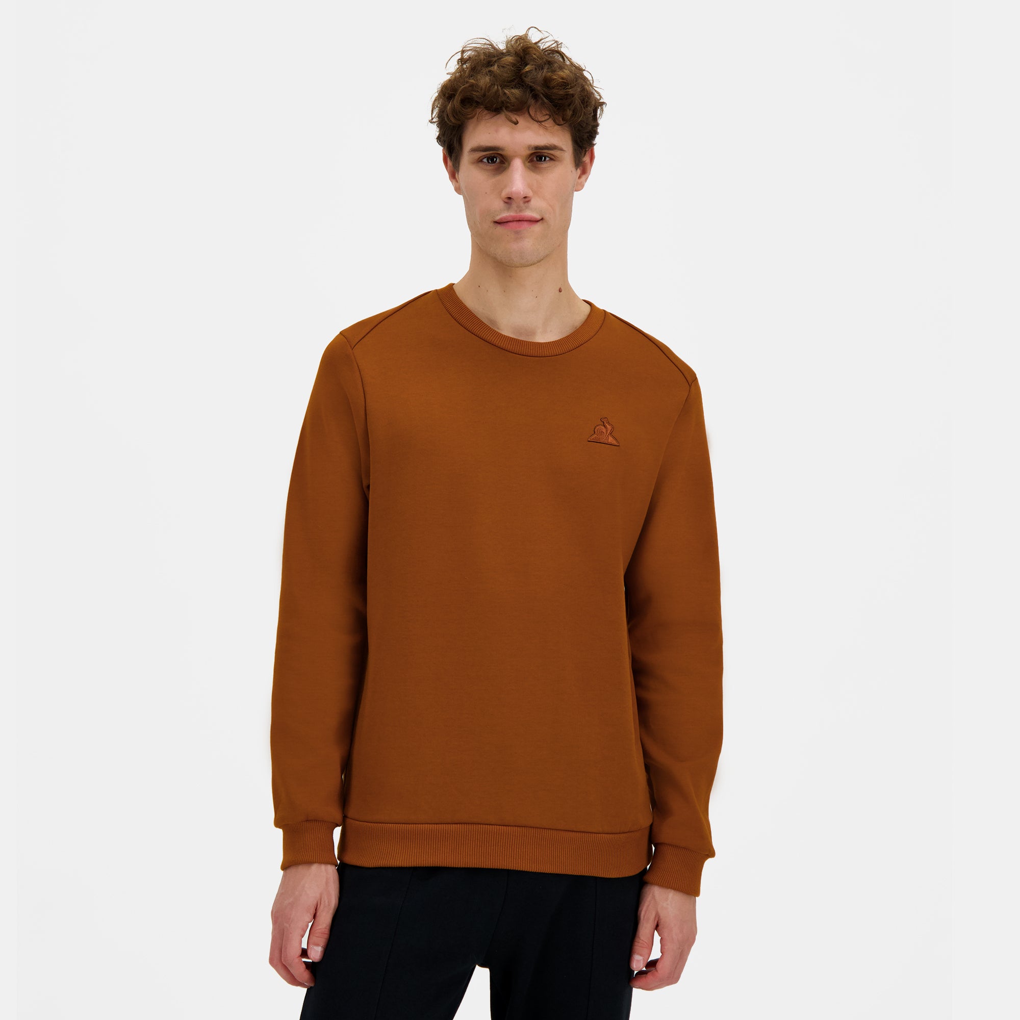 2510207-ESS T/T Crew Sweat N°1 M caramel cafe | Sweat col rond Homme