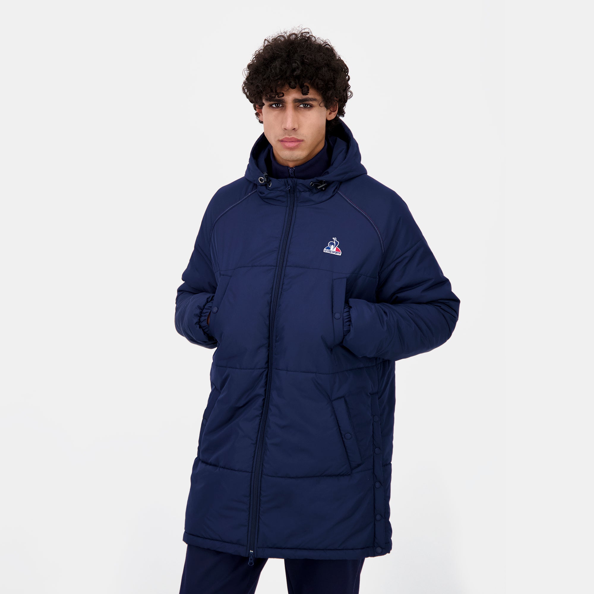 2510261-TRI LF Doudoune N°1 M bleu nuit | Parka bleu marine à capuche Homme