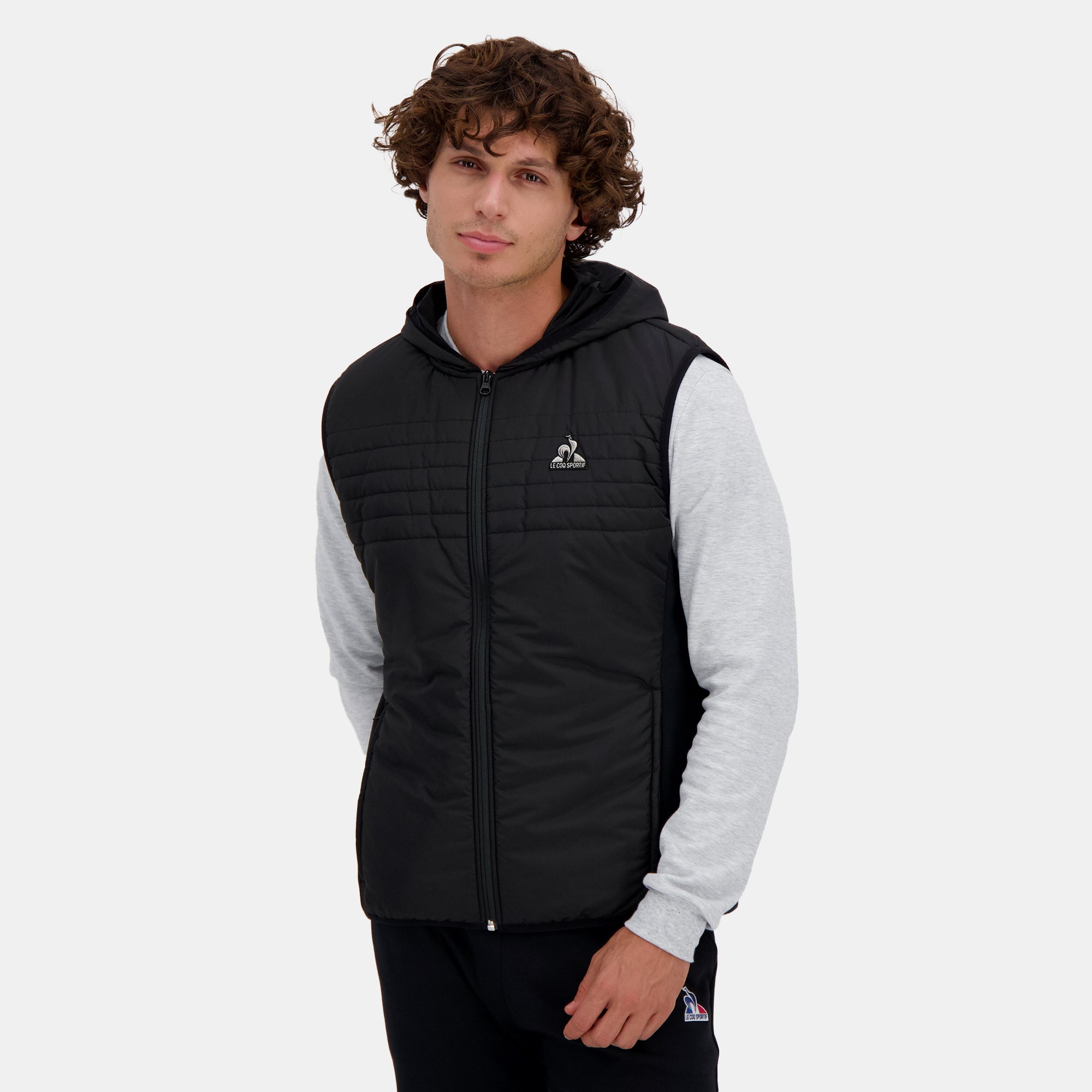 2510295-HYBRIDE Doudoune SL Hood N°1 M black | Chaqueta de plumas sin mangas para hombre.