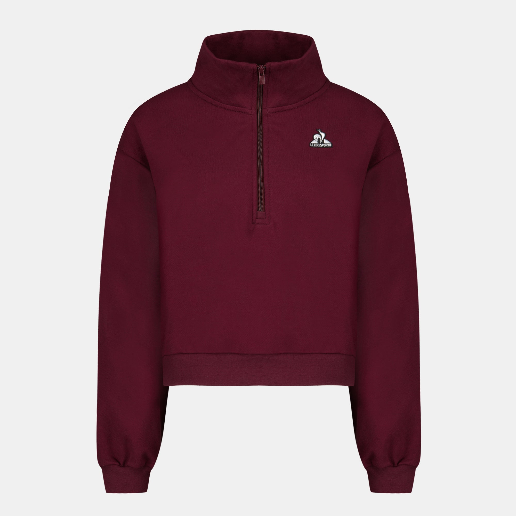 2510602-HERITAGE LF Halfzip N°1 W maroon banner | Sweat Femme